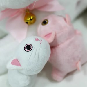 عروسک رباتیک گربه موزیکال با بچه CAT PETS 93381E _ربات اسباب بازی